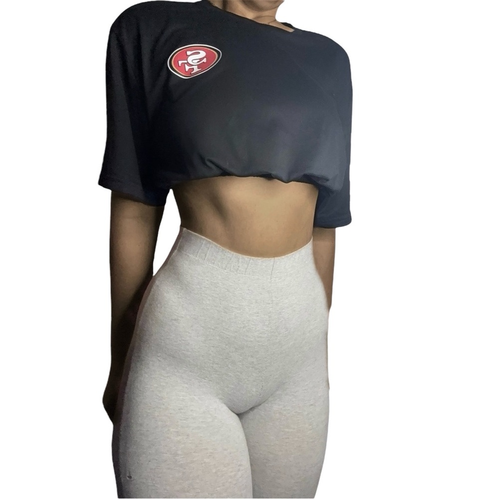 NFL Black Crop Top with Logo